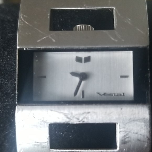 VESTAL Mens Gun Metal Square Watch - Picture 2 of 8